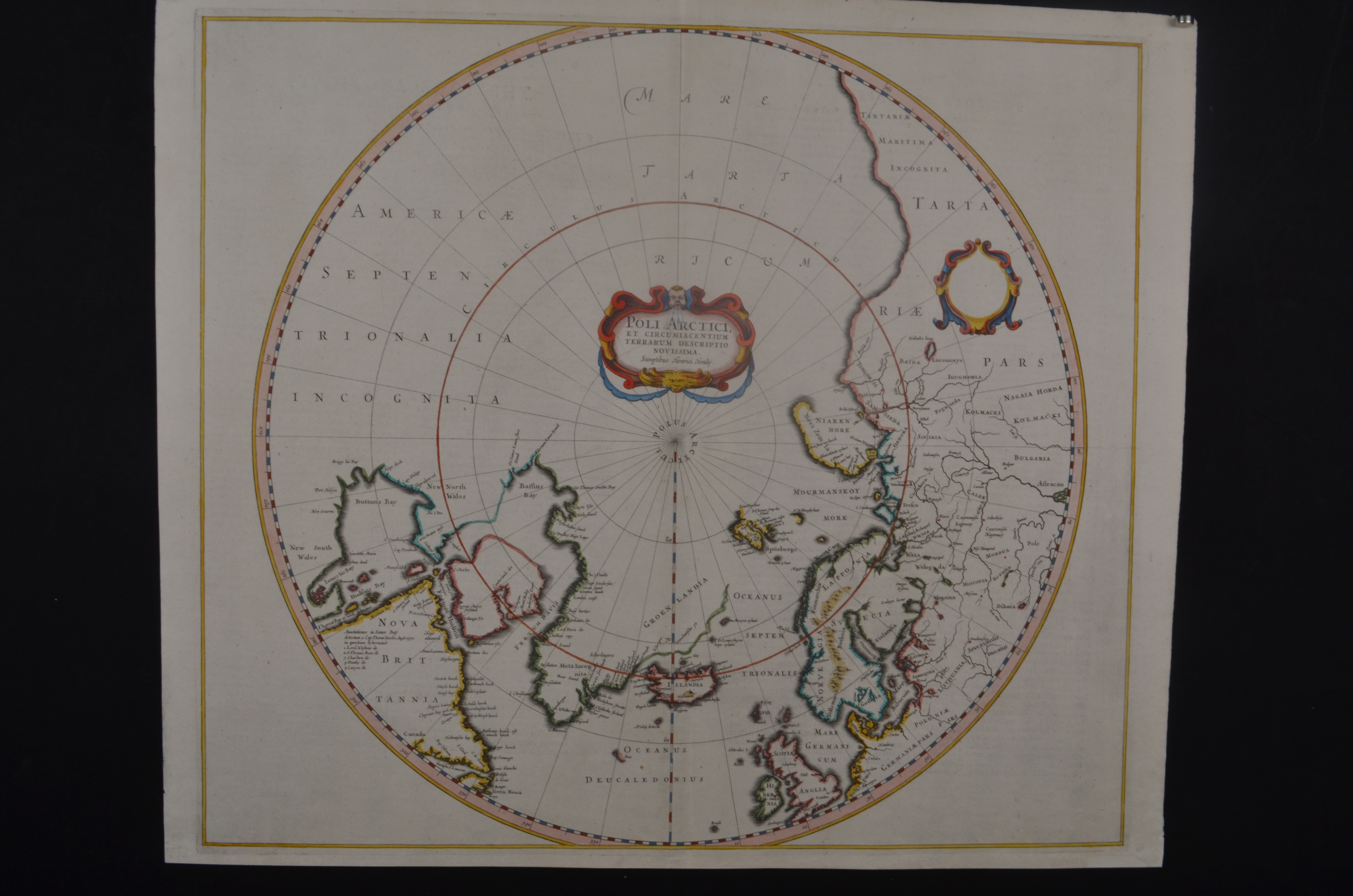 1636年洪第乌斯北极地图