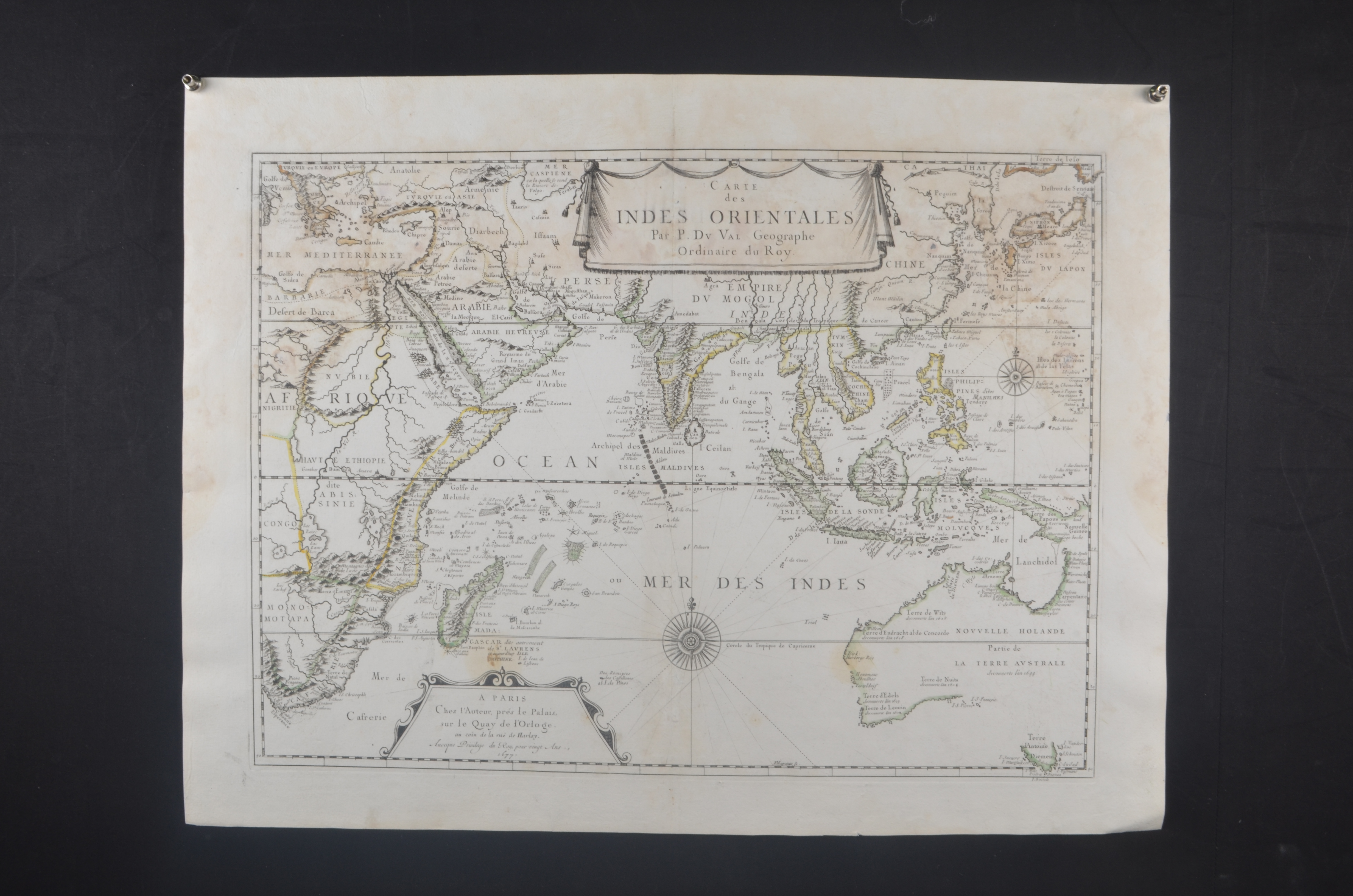 1667年迪瓦尔印度洋地图